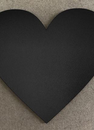 Підложка серце чорне двп (10х10 см) код/артикул 80
