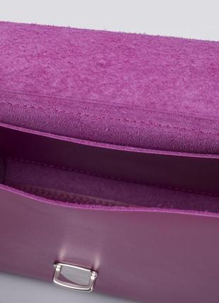 Сумка rosita, розовая натуральная кожа3 фото
