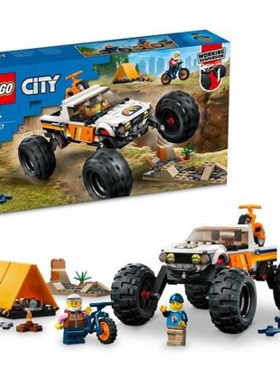 Конструктор lego city приключения на внедорожнике 4x4, 252 детали 60387