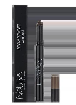 Тени для бровей nouba brow powder waterproof 02 - gray-brown (серо-коричневый)5 фото