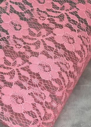 Экокожа (сетка) - кружево, 20*30 см, розовый, шт, рожевий