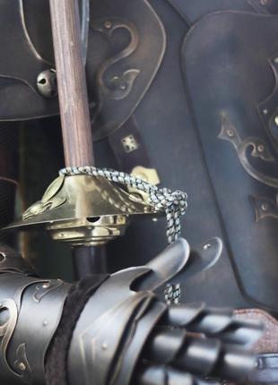 Лицар в обладунках металевий із списом та накидкою (178 см)6 фото