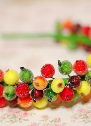 Обруч ободок осенние ягоды калины