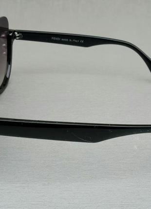 Fendi очки маска женские солнцезащитные черные с жемчужинками4 фото