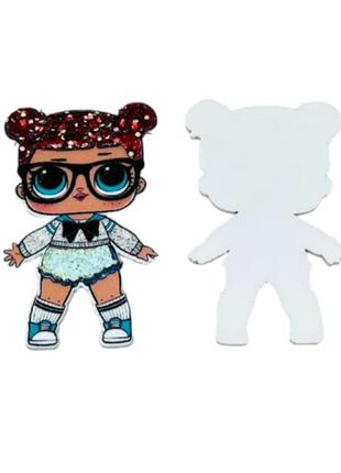 Серединка для бантика куколка лол, 6 см, декор-кожа (с шишками), арт 03151, шт, ассорти