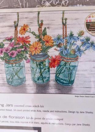 Набір для вишивання хрестиком dimensions 70-35378 flowering jars2 фото