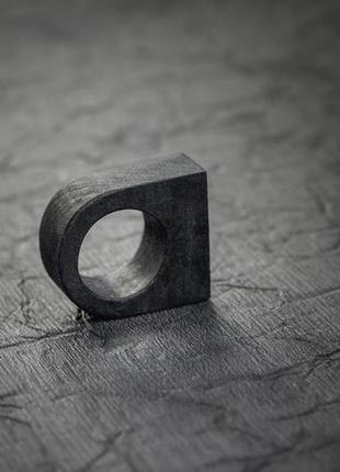 Перстень класичний - дерево - унисекс - черное кольцо1 фото