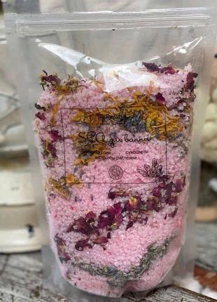Морская соль с сухоцветами top beauty spa для ванной 600г