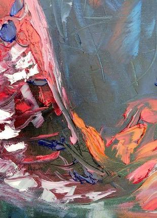 Червона риба у синьому морі сучасний живопис 50 * 50 см3 фото
