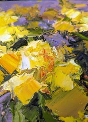 Картина квіти олійними фарбами, букет хризантем. осінній натюрморт. 40х50 см. ілюзія спокою4 фото