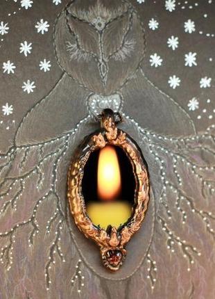 Twilight mirror stained glass pendant gifts of the fire4 фото