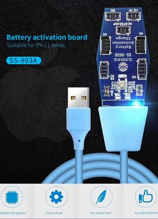 Активатор аккумуляторов / быстрая зарядка sunshine ss-903a для iphone 4g - 11 pro max