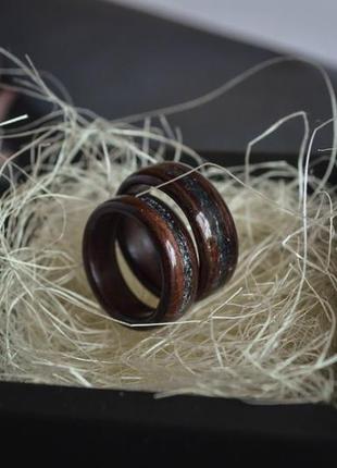 Обручальные кольца парные оригинальные, для пары, подарок на деревянную свадьбу6 фото