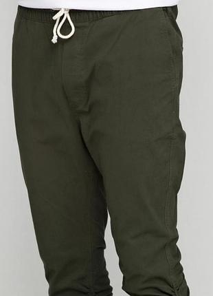 Брюки h&amp;m джоггеры однотонные черные спортивные трикотаж, хлопок