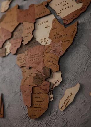 Карта світу на стіну багатошарова карта світу з країнами5 фото