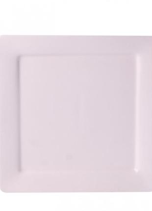 Тарілка підставна квадратна з порцеляни 21.5 см велика біла плоска тарілка