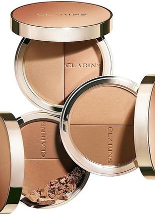 Пудра для лица clarins ever bronze compact powder 01 - light5 фото