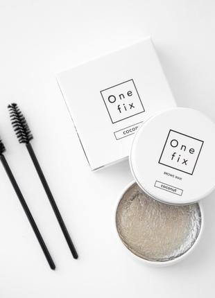 Віск для фіксації брів one fix brows wax (coconut) 30 ml1 фото