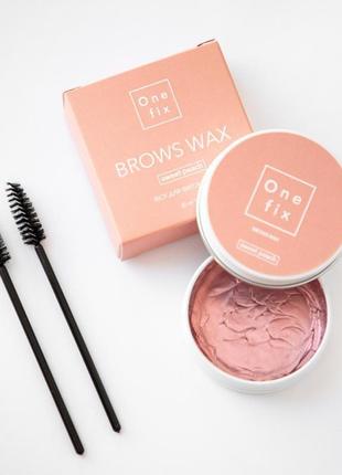 Віск для фіксації брів one fix brows wax (sweet peach) 30 ml