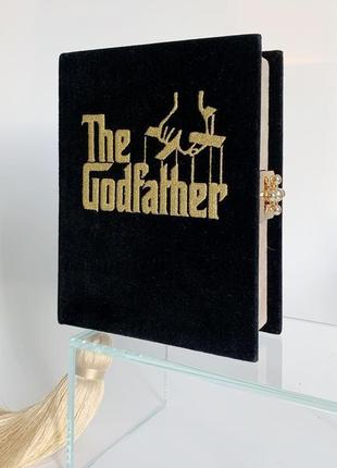 Клатчкнига хрещений батько godfather вишитий вечірній клатч сумка у вигляді книги авторска3 фото