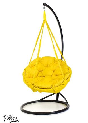 Подвесное кресло качеля-гамак с круглой подушкой kospa желтый (150 кг)