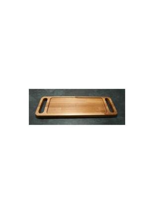 Сервировочная доска поднос деревянная тарелка для стейка шашлыка мяса мясных блюд и нарезки2 фото