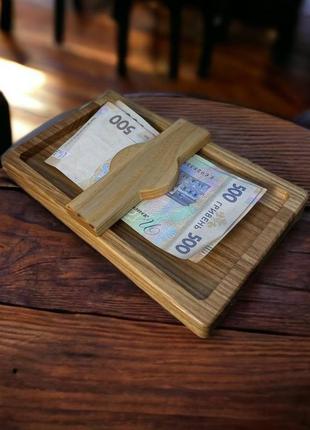 Чекбук чекниця планшетка офіціанта дерев'яний lasco дерев'яна печатка