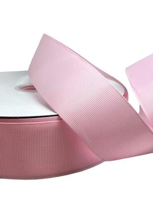 Репсова стрічка 4 см, колір рожевий, метр, рожевий