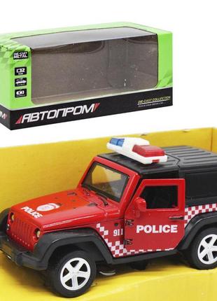 Машинка "jeep police" із серії "автопром", червоний 3208