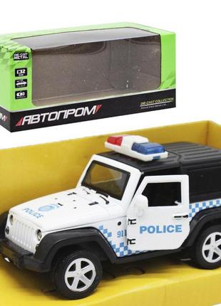 Машинка "jeep police" із серії "автопром", білий 3208