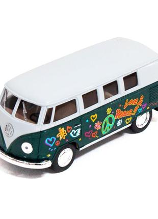 Машинка kinsmart "volkswagen t2 bus" (зелена) kt5060fw