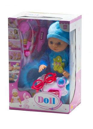 Функціональний пупс з докторських набором "doll" (у блакитному...