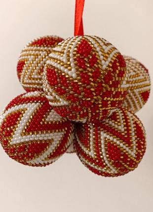 Ялинкова іграшка з бісеру hand made