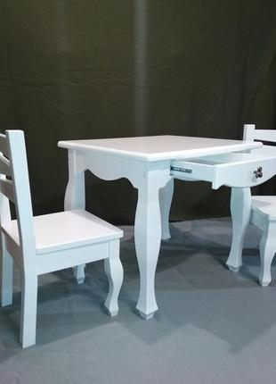 Дитячий стіл та стілець в стилі кабріоль3 фото