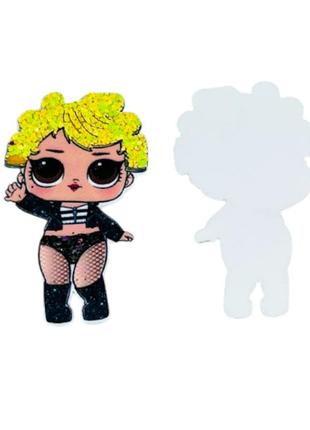 Серединка для бантика лялечка лол (goo-goo queen), 6 см, декор-шкіра, шт, різнокольоровий