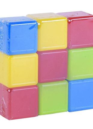 Кольорові кубики (9 штук) м. тоуѕ разноцвет