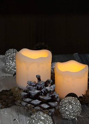 Світлодіодні свічки furora lighting кольору слонової кістки5 фото
