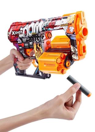 Бластер zuru x-shot skins dread boom, 12 патронів 36517a2 фото
