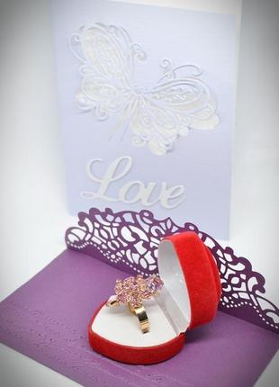 Оригінальний комплект ажурний конверт, листівка+прикраса день закоханих валентина5 фото