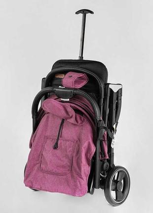 Візок прогулянковий дитячий "joy" comfort l-30201 (1) колір фіолетовий, рама сталь з алюмінієм, футкавер,6 фото