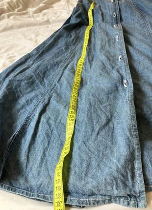 Довгий джинсовий вінтажний сарафан сукня