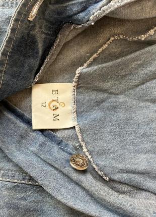 Довгий джинсовий вінтажний сарафан сукня