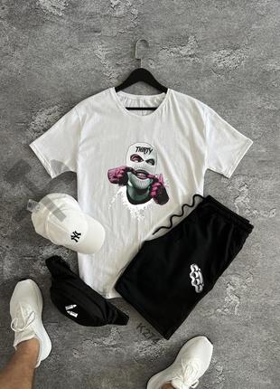 Комплект чоловічий ексклюзив футболка + шорти + кепка + бананка8 фото