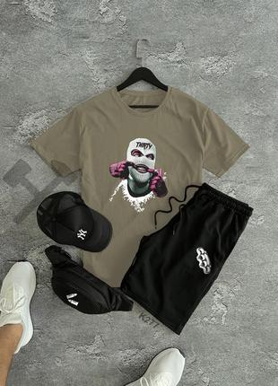 Комплект мужской эксклюзив футболка + шорты + кепка + бананка3 фото