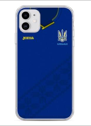 Силиконовый чехол "joma: футболка украины (синяя)"