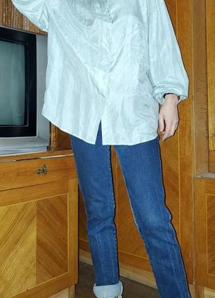Шёлковая рубашка блуза оверсайз свободного кроя flou2 фото