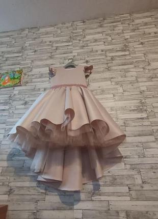 Платье  со шлейфом  детское  нарядное  на любой рост2 фото