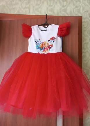 Щенячий патруль детское нарядное  платье