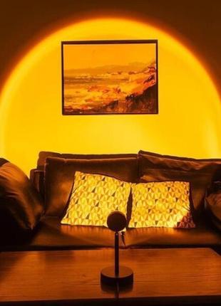 Проекционный светильник sunset lamp с эффектом заката, рассвета fm-234 фото