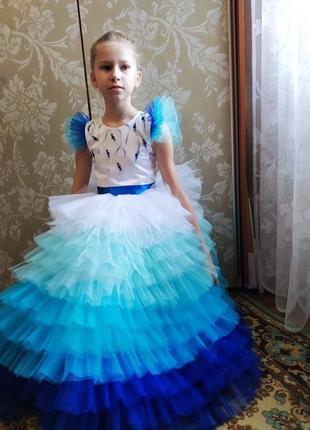 Сукня святкова морська цариця на 6-8 років6 фото